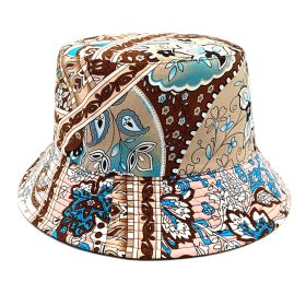 Paisley Bucket Hat Color Matching Printing Double-sided Wear (Option: Brown-M)