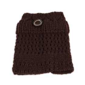 1Pair Women Winter Crochet Knit Leg Warmers (Option: Coffee)