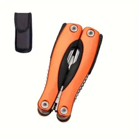 Professional Stainless Steel Pliers Tool Set: Multi-function Knife, Nylon Sheath, Etc. - The Perfect Gift For Camping, Survival, Hiking, Etc.! (Option: Orangecampingoutdoor)