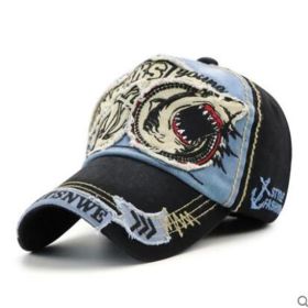 Casual all-match fashionable denim cap (Option: Dark blue-Adult models)