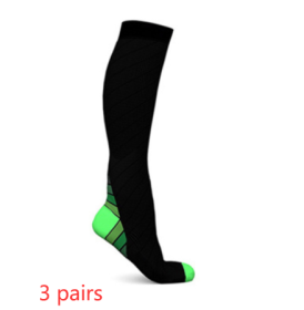 Sports Fitness Camouflage Gradient Football Socks Elastic Socks (Option: Green-S  M-3pairs)