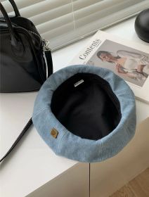 New C-letter Japanese Versatile Cowboy Beret (Option: Light denim)