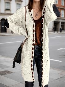 Retro Cardigan Soft And Warm Womens Retro Cardigan Front Sleeve Open Button, AutumnWinter Coat, High Quality Craftsmanship, Elegant Womens Sweater (Option: XL)