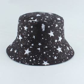 Printed Fisherman Hat Double-sided Can Wear Colorful Triangle Basin Hat (Option: Stars)