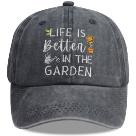 2pcs Funny Life Is Better In The Garden For Women Men, Adjustable Embroidered Wash Cotton Baseball Cap (Option: 1pcs)