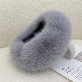 Autumn And Winter Fur No Topless Hat Hair Ring Fur Thickening (Option: Gray-Free Size)