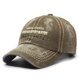 Retro Washed Baseball Cap For Men And Women Couple (Option: Army Green-Adjustable)