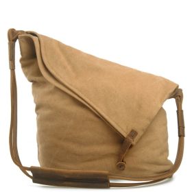 Crossbody retro art cloth bag (Option: Khaki)