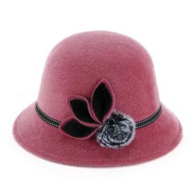 Flower Fashion Hat Temperament Fairy Style Fisherman's (Option: Pink-58to60cm)