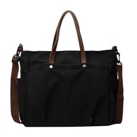 Fashion Casual Simple Shoulder Bag Large Capacity (Option: Black)