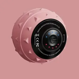 Rechargeable High Intensity Vibration Massage Ball For Muscle And Fitness, Electric Fascia Release For Neck, Back And Feet, USB Charging, For Heel Pai (Option: Pink)