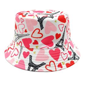Heart Love Heart Pattern Bucket Hat (Option: Light Purple-M)