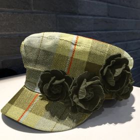 Elegant Checkered Lady's Hat (Option: Yellow)