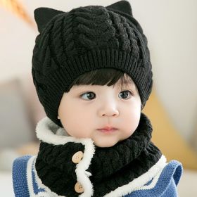 Plus velvet thick bib mask (Option: Black child)