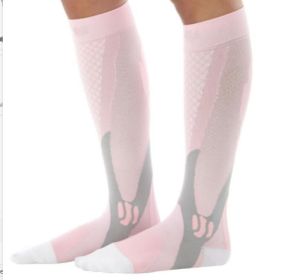 Compression Socks For Men&Women Best Graduated Athletic Fit For Running Flight Travel Boost Stamina Circulation&Recovery Socks (Option: Pink 3PC-L XL)