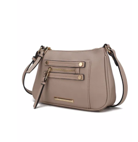 MKF Collection Essie Crossbody Handbag Vegn Leather By Mia K (Option: Taupe)