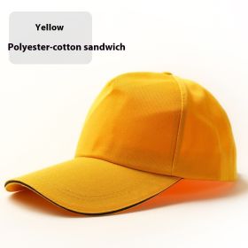 Travel Sun Hat Student's Hat Sun Hat (Option: Polyester Cotton Yellow)