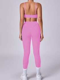 Outer Seam Yoga Pants (Option: PNK-XL)
