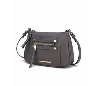 MKF Collection Essie Crossbody Handbag Vegn Leather By Mia K (Option: Charcoal)