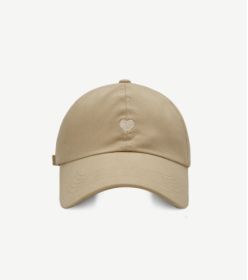Preppy Style Love Embroidery Ponytail Half Topless Hat (Option: Khaki-M)
