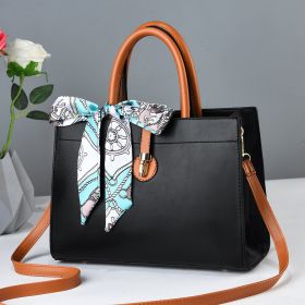 Trendy Fashion Women Crossbody Bag - Trend Shoulder Hand Bag Designer Women's Tote Bags Custom Wholesale Large Capacity Handbags (Option: Black)