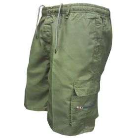 Men's Casual Working Pants Shorts Loose Summer Outdoor Workout Pants (Option: Army Green-S)