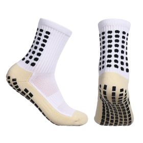 Thickened Sweat And Odor Absorbing Adhesive Non Slip Socks (Option: White-Average Size-1PC)