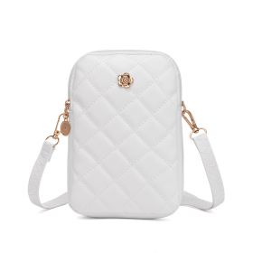 All-match Simple Crossbody Bag Vertical One Shoulder (Option: White)