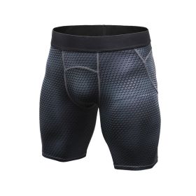 Men's Casual And Comfortable Compression Muscle Gym Shorts (Option: Black-M-Short)