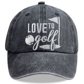 2pcs Golf Hats For Men Women, Golf Gifts For Mom Dad, Adjustable Embroidered Wash Cotton Baseball Cap (Option: 2pcs)