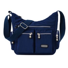 Women Shoulder Bags Multiple Pockets Waterproof Crossbody Bags (Option: Dark Blue)
