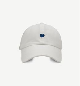 Preppy Style Love Embroidery Ponytail Half Topless Hat (Option: White-M)