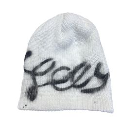 Street Style Letters Pile Heap Cap Beanie Hat Female Autumn And Winter Street (Option: Y White-M)