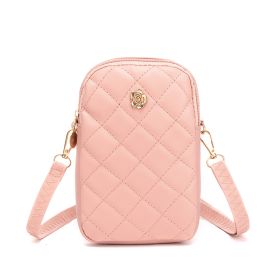 All-match Simple Crossbody Bag Vertical One Shoulder (Option: Pink)