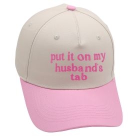 Put It On My Husbands Tab Trucker Embroidery Color Matching Baseball Cap (Option: Pink Rice-M)