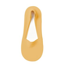 Women's Fashion Silicone Non-slip Shallow Boat Socks (Option: Yellow-One size)