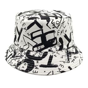 Hat Letter Graffiti Fisherman (Option: Black-M)