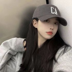 Hat Spring And Summer All-match Street Fashion Baseball Cap (Option: CA Gray-Adjustable)