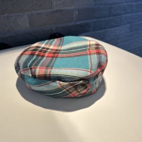 Versatile Dome Hat And Retro Checkered Painter Hat (Option: Blue)