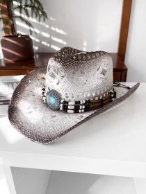 Summer Outdoor Ethnic Style Fedora Hat West (Option: R24B-Free Size)