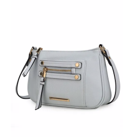 MKF Collection Essie Crossbody Handbag Vegn Leather By Mia K (Option: Light Blue)