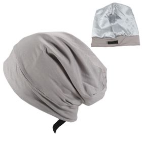 Spring And Autumn Adjustable Men's Satin Lined Hood (Option: Grey-adjustable)