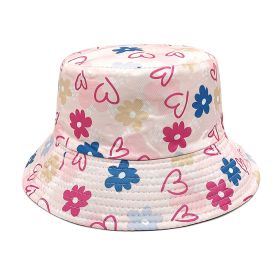 Outdoor Sun Protection Sun Floral Double-sided Bucket Hat (Option: 2color-M)