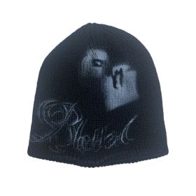 Street Style Letters Pile Heap Cap Beanie Hat Female Autumn And Winter Street (Option: B Black-M)