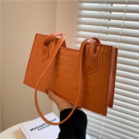 Spring And Summer New Fashion Shoulder Portable Small Square Bag (Option: Orange)