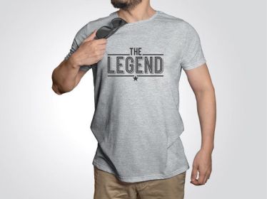 The Legend Dad Softstyle Tee (Color: Oxford Grey, size: 2X)