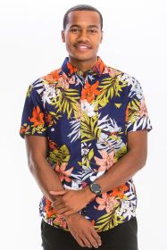 HAWAIIAN BUTTON DOWN SHIRT (Color: MULTI, size: S)