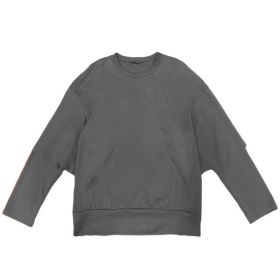 Weiv Mens Double Layered Pullover Sweatshirts (Color: Charcoal, size: S)