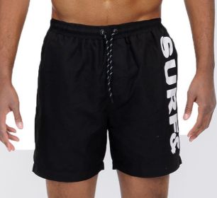 Surf&Beach Swim Trunks Board Shorts (Color: Black, size: 3XL)