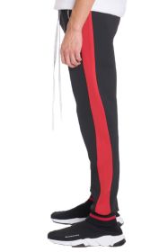 HEAVY WEIGJT SWEAT JOGGERS (Color: Black / Red, size: L)